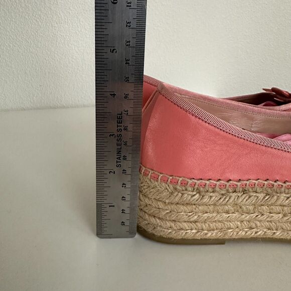 Marc Jacobs The Mouse Espadrille Point Toe Pink Platform Ankle Straps EU 35 US 5 - Picture 5 of 13